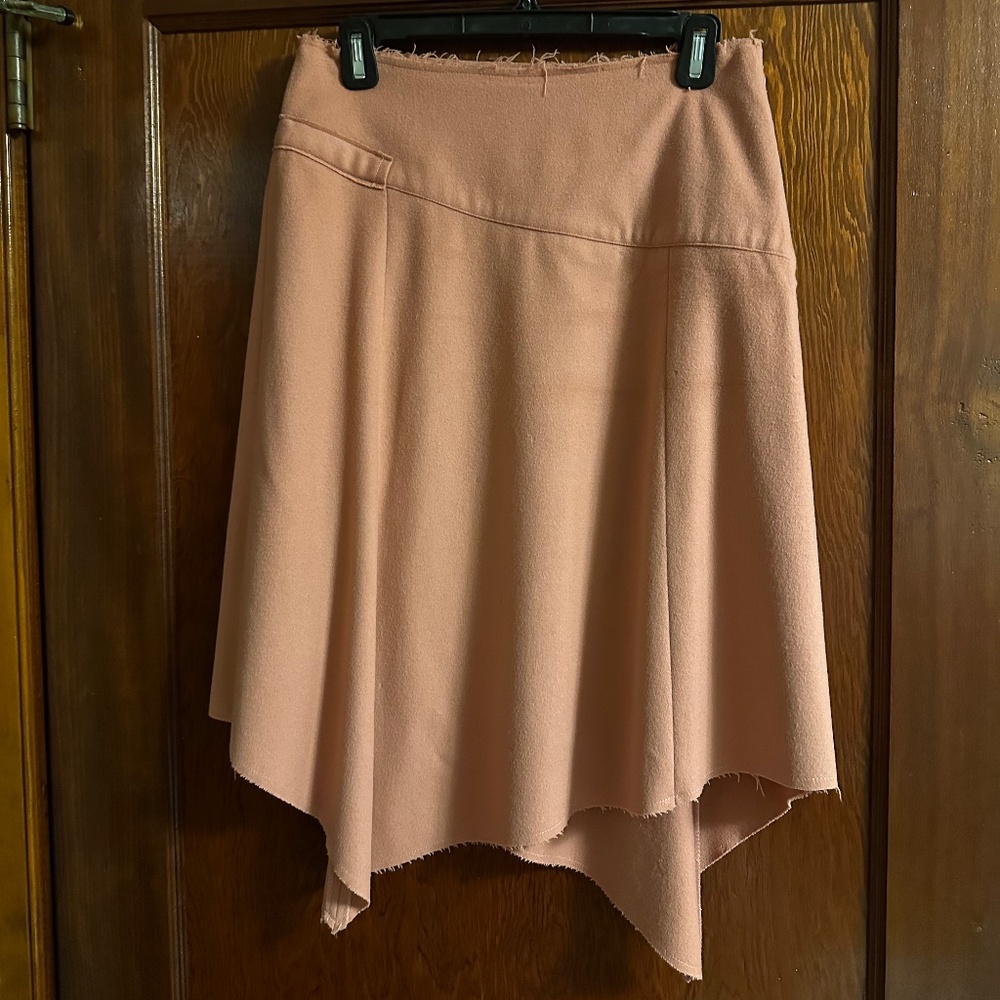 Les Petites Wool Skirt, pink, Asymmetrical hem, lined - Picture 2 of 4